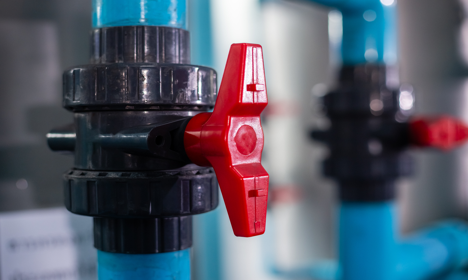 registro de agua em tubulação azul Bombas d'Água Residenciais