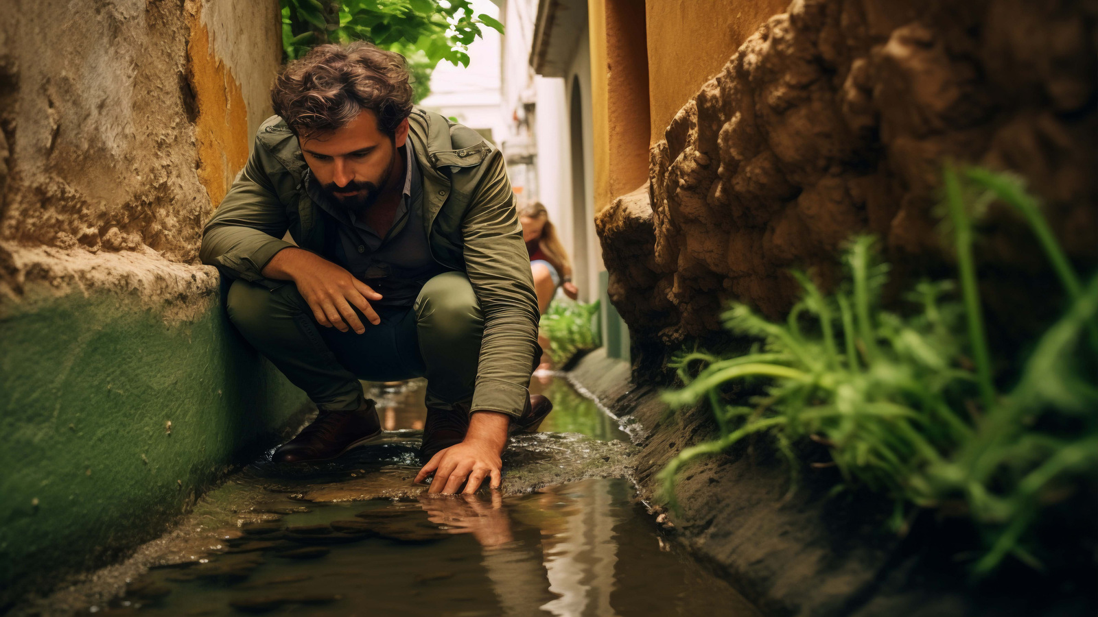Bomba de escoamento que seria utilizada para drenar agua acumulada em corredor